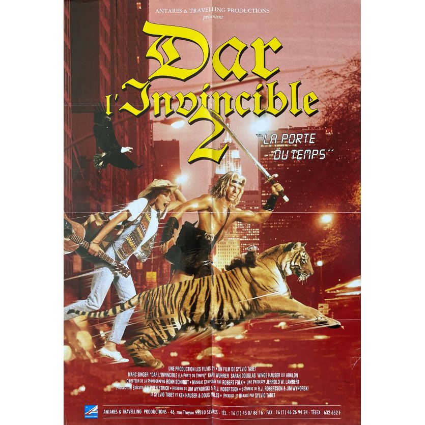 DAR L'INVINCIBLE 2 Affiche de film- 60x80 cm. - 1991 - Marc Singer, Sylvio Tabet