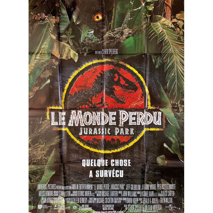 JURASSIC PARK 2 LE MONDE PERDU Affiche de film- 120x160 cm. - 1997 - Jeff Goldblum, Steven Spielberg