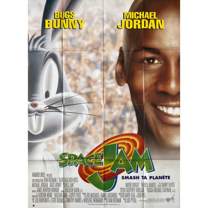 SPACE JAM Movie Poster- 47x63 in. - 1996 - Bugs Bunny, Michael Jordan