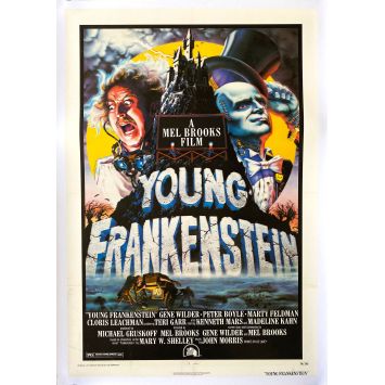 YOUNG FRANKENSTEIN Linen Movie Poster- 27x41 in. - 1974 - Mel Brooks, Gene Wilder