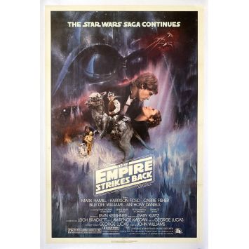 STAR WARS - EMPIRE STRIKES BACK Original Linenbacked Movie Poster- 27x41 in. - 1980 - GWTW Style A STAR WARS - EMPIRE STRIKES BACK Original Linenbacked Movie Poster- 27x41 in. - 1980 - GWTW Style A