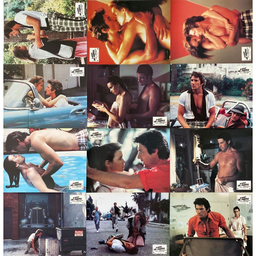 BREATHLESS Lobby Cards x12 - 9x12 in. - 1983 - Jim McBride, Richard Gere, Valérie Kaprisky