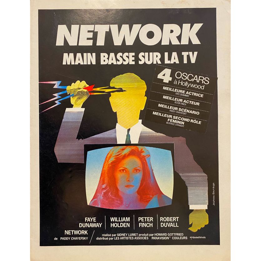 NETWORK Synopsis 4p - 21x30 cm. - 1976 - Faye Dunaway, Sydney Lumet