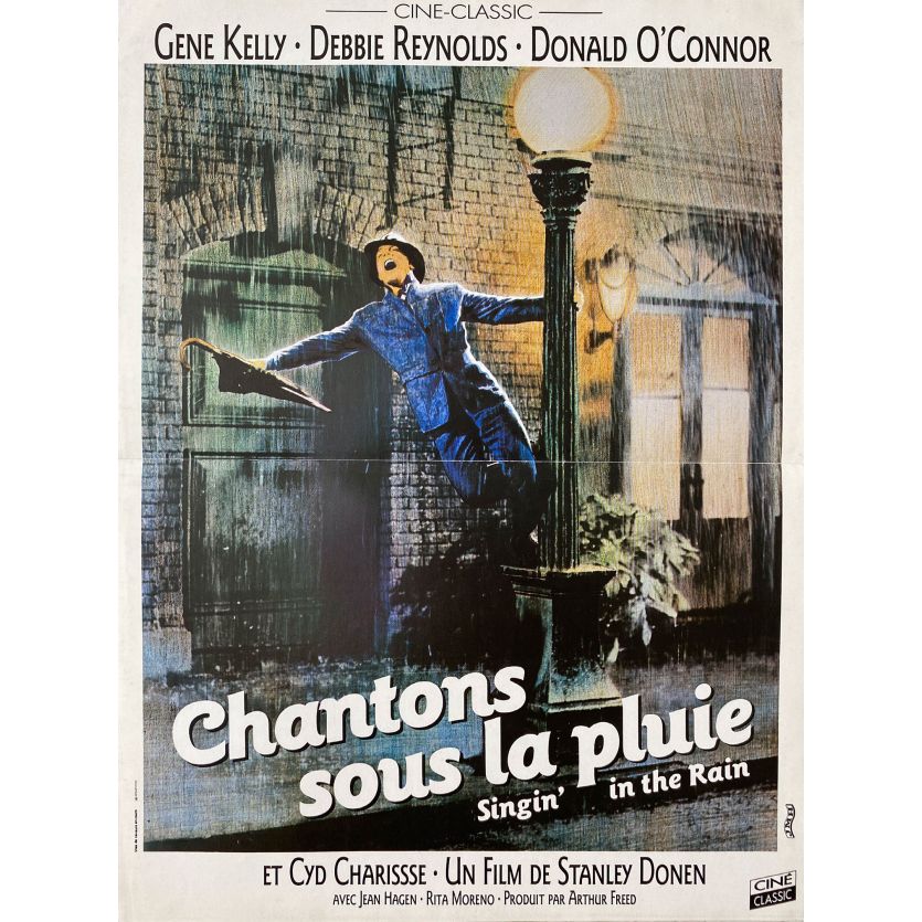 CHANTONS SOUS LA PLUIE Affiche de film- 40x54 cm. - 1952 - Gene Kelly, Stanley Donen