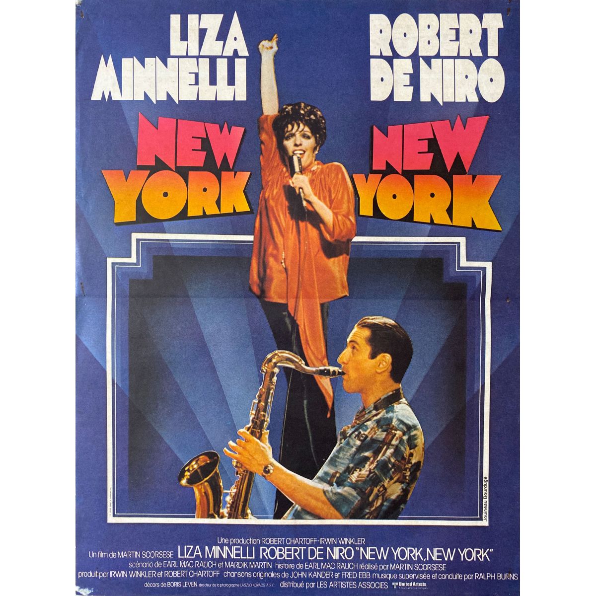 NEW YORK NEW YORK French Movie Poster 15x21 in. 1977