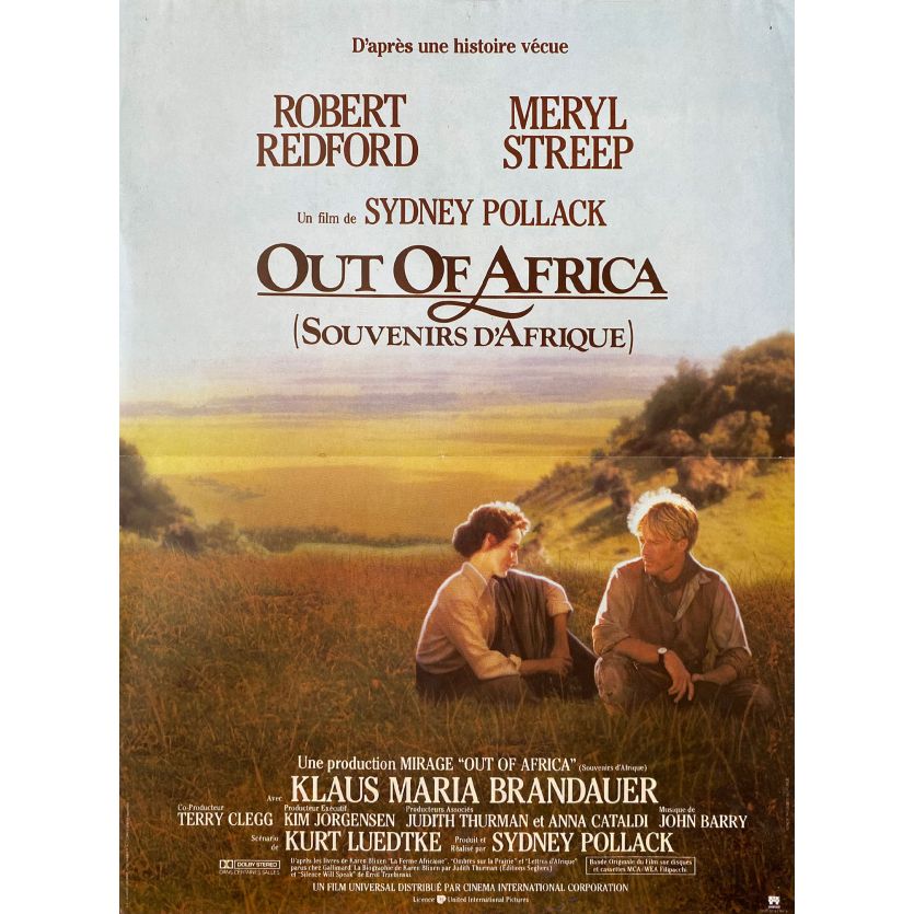 OUT OF AFRICA Movie Poster- 15x21 in. - 1985 - Sidney Pollack, Robert Redford
