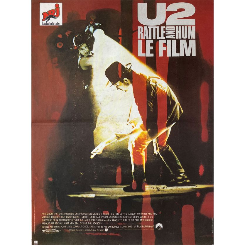 U2 RATTLE AND HUM Affiche de film- 40x54 cm. - 1988 - Bono, The Edge, Phil Joanou