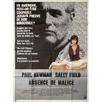 ABSENCE OF MALICE Movie Poster- 47x63 in. - 1981 - Sydney Pollack, Paul Newman