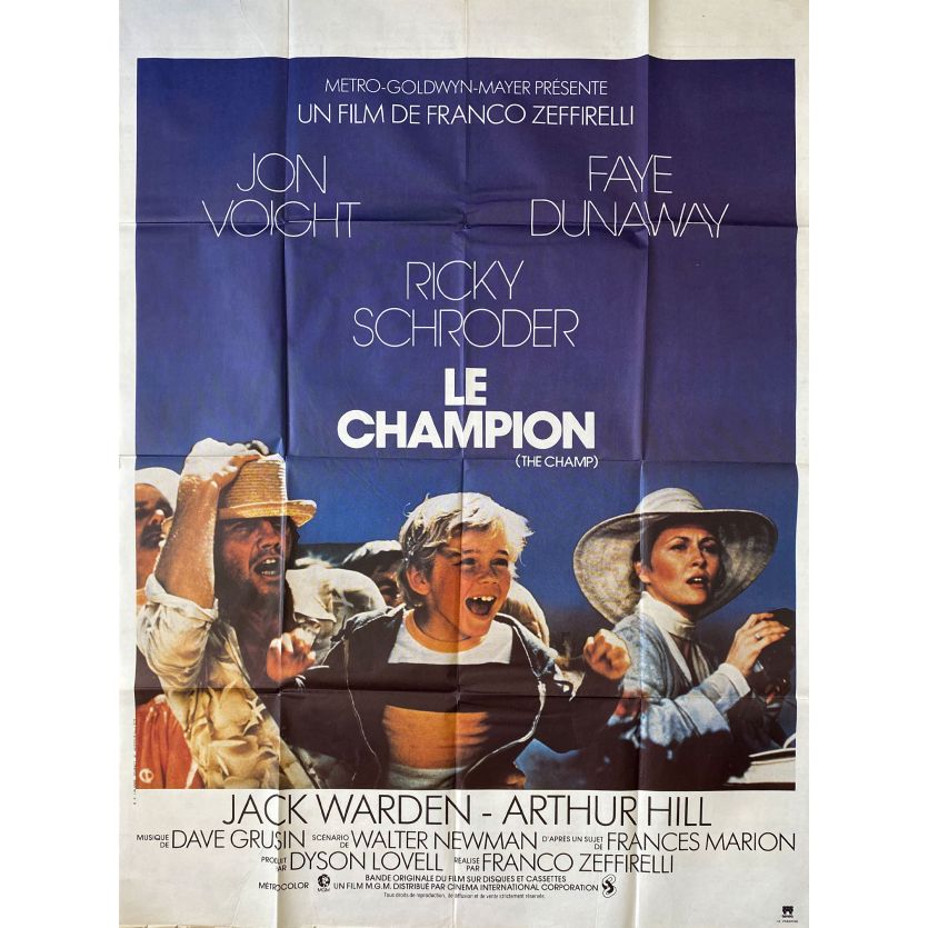 THE CHAMP Movie Poster- 47x63 in. - 1979 - Franco Zeffirelli, Jon Voight, Faye Dunaway