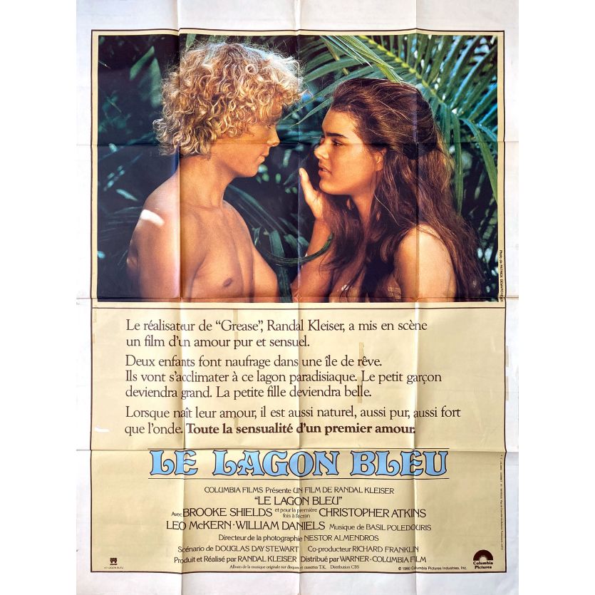 LE LAGON BLEU Affiche de film- 120x160 cm. - 1980 - Brooke Shields, Randal Kleiser