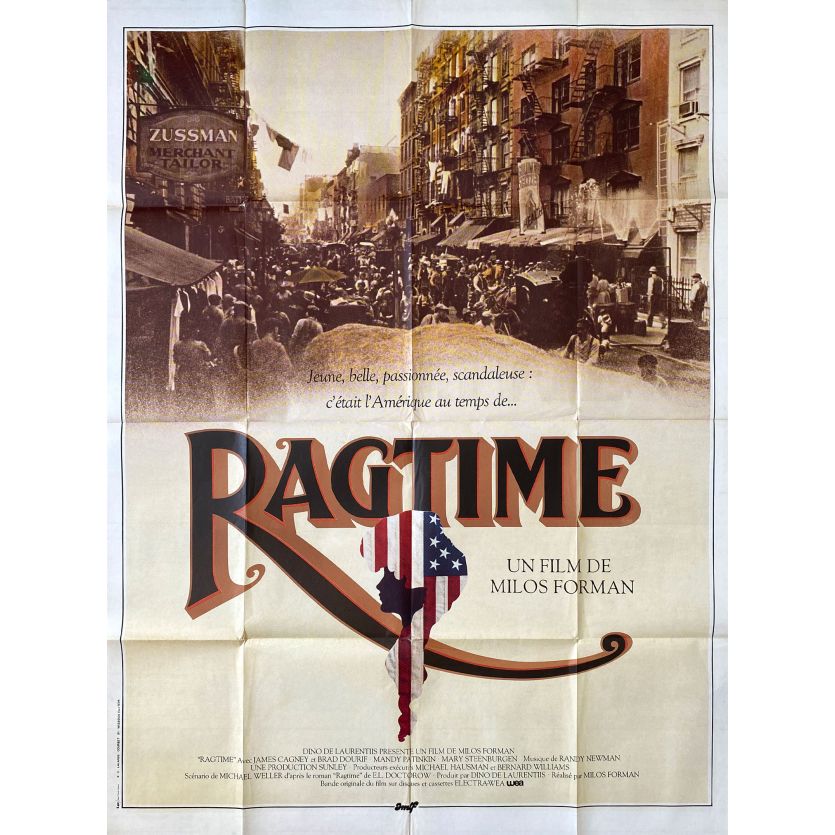 RAGTIME Affiche de film- 120x160 cm. - 1981 - James Cagney, Milos Forman