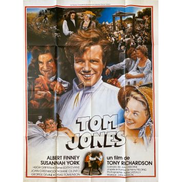 TOM JONES Affiche de film- 120x160 cm. - 1963 - Albert Finney, Tony Richardson