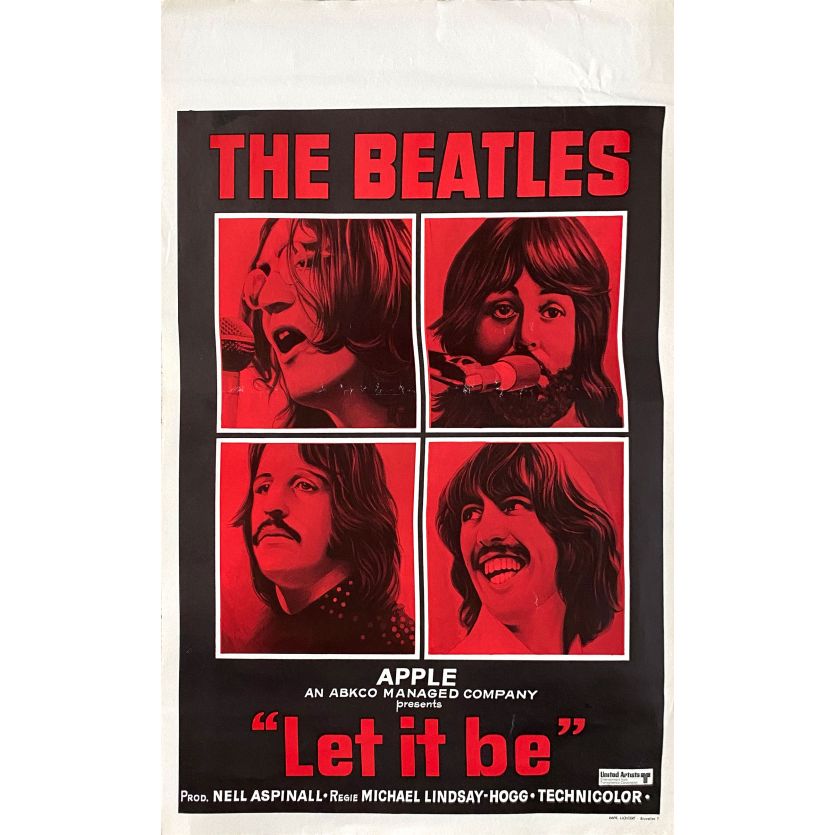 HELP Movie Poster- 14x21 in. - 1965/R1970 - Richard Lester, The Beatles