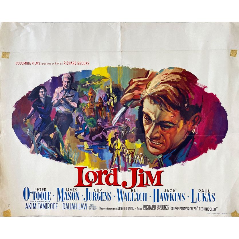LORD JIM Affiche de film- 35x55 cm. - 1965 - Peter O'Toole, Richard Brooks