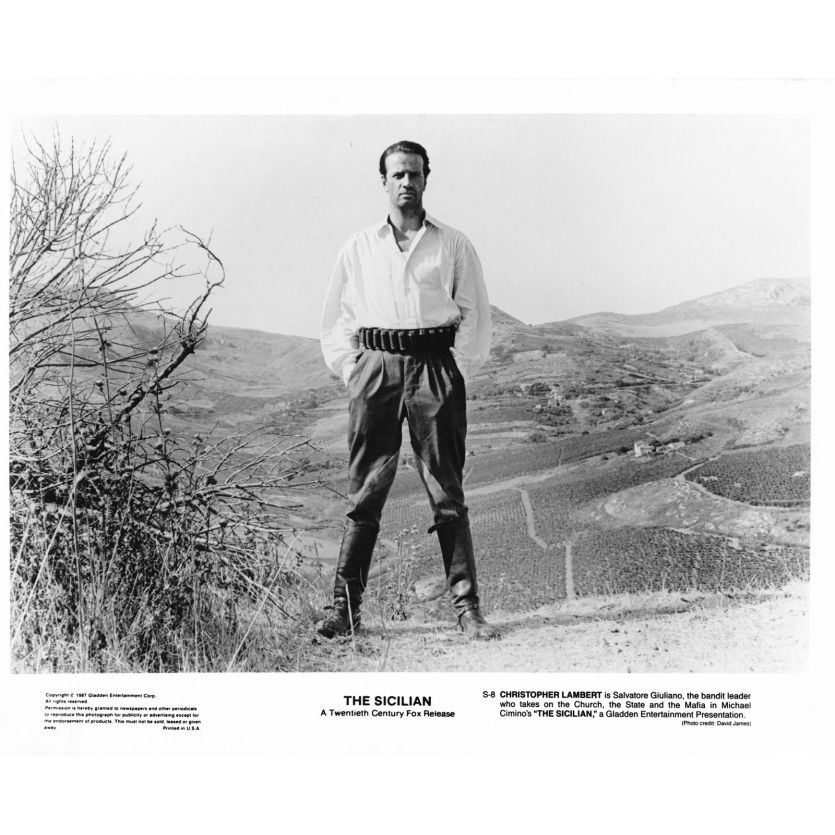 LE SICILIEN Photo de presse S-8 - 20x25 cm. - 1987 - Christophe Lambert, Michael Cimino