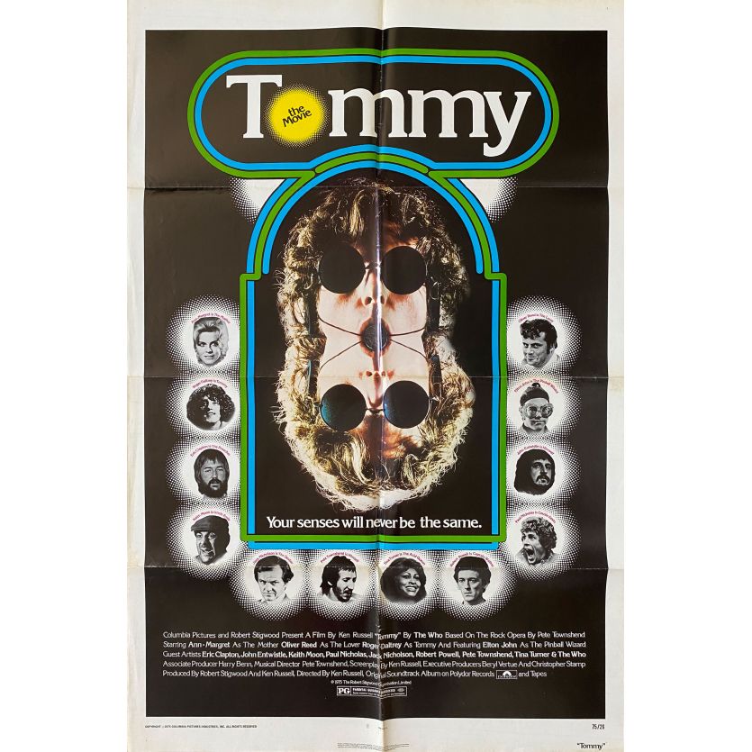 TOMMY Affiche de film- 69x104 cm. - 1975 - The Who, Ken Russel