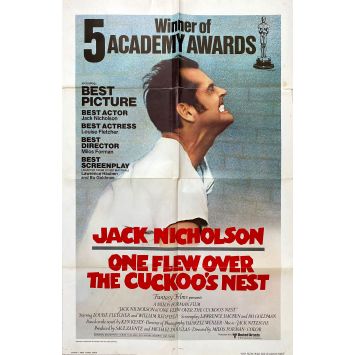 VOL AU DESSUS D'UN NID DE COUCOU Affiche de film- 69x104 cm. - 1975 - Jack Nicholson, Milos Forman