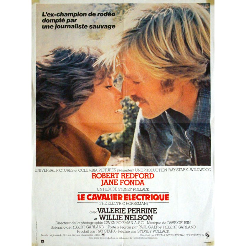 LE CAVALIER ELECTRIQUE Affiche de film 40x60- 1979 - Robert Redford, Jane Fonda