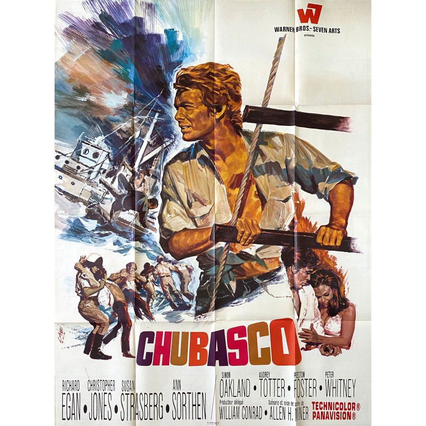 CHUBASCO Movie Poster- 47x63 in. - 1968 - Allen H. Miner, Richard Egan