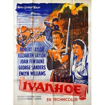 IVANHOE Affiche de film- 120x160 cm. - 1952/R1960 - Robert Taylor, Elizabeth Taylor, Richard Thorpe