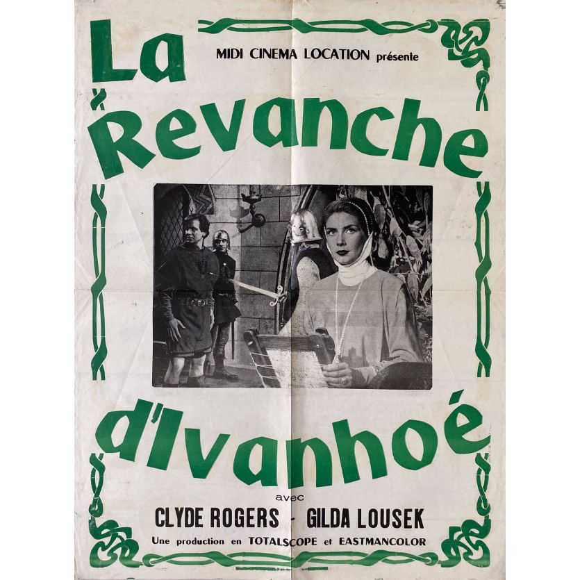 LA REVANCHE D'IVANHOE Affiche de film- 60x80 cm. - 1965 - Rik Van Nutter, Tanio Boccia