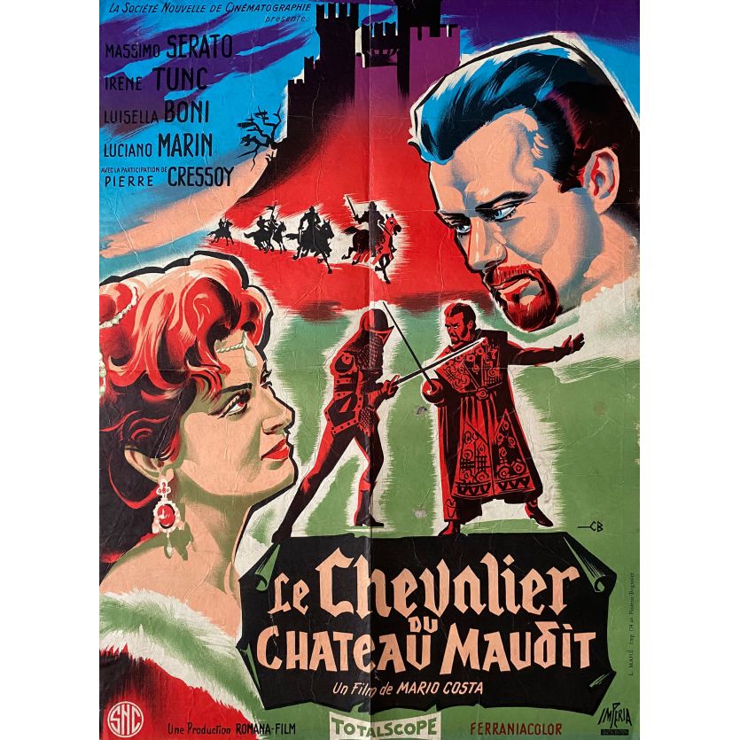 LE CHEVALIER DU CHÂTEAU MAUDIT Affiche de film- 60x80 cm. - 1959 - Massimo Serato, Mario Costa