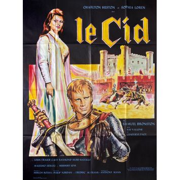LE CID Affiche de film- 120x160 cm. - 1961/R1970 - Charlton Heston, Sophia Loren, Anthony Mann