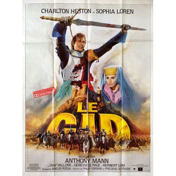 EL CID Movie Poster- 47x63 in. - 1961/R1980 - Anthony Mann, Charlton Heston, Sophia Loren