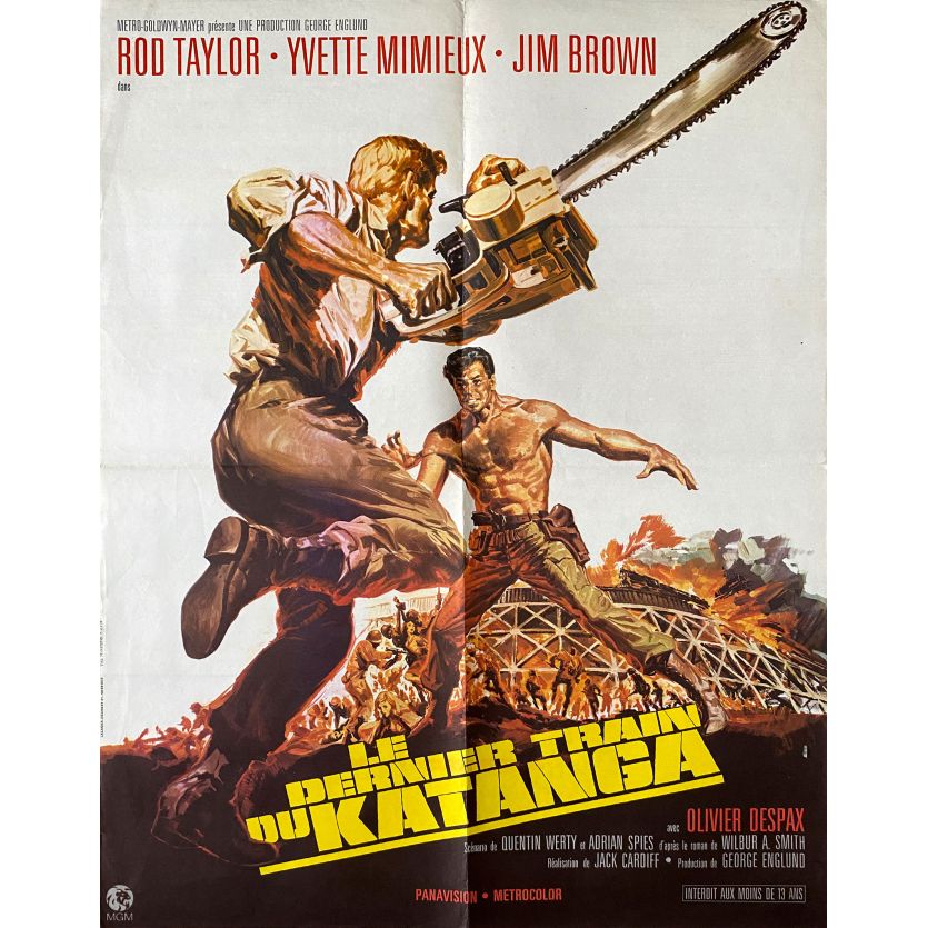 LE DERNIER TRAIN DU KATANGA Affiche de film- 60x80 cm. - 1968 - Rod Taylor, Jack Cardiff