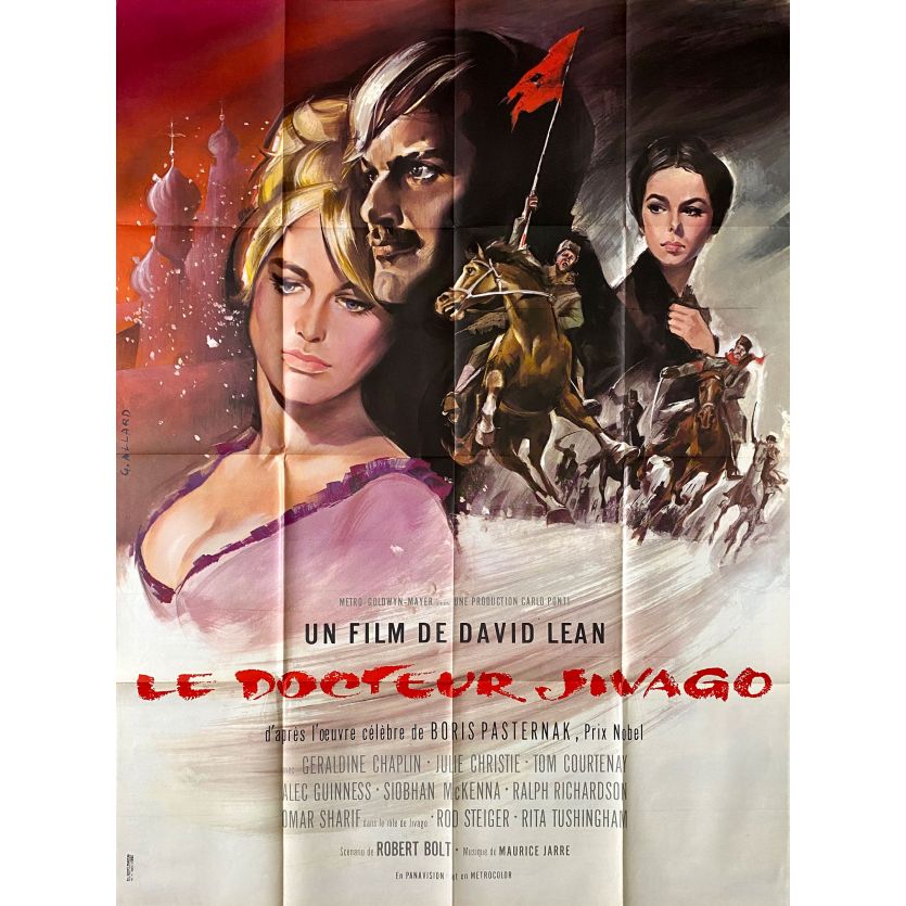 LE DOCTEUR JIVAGO Affiche de film- 120x160 cm. - 1965 - Omar Shari, fJulie Christie, David Lean