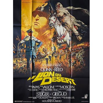 LION OF THE DESERT Movie Poster- 47x63 in. - 1980 - Moustapha Akkad, Anthony Quinn, Oliver Reed