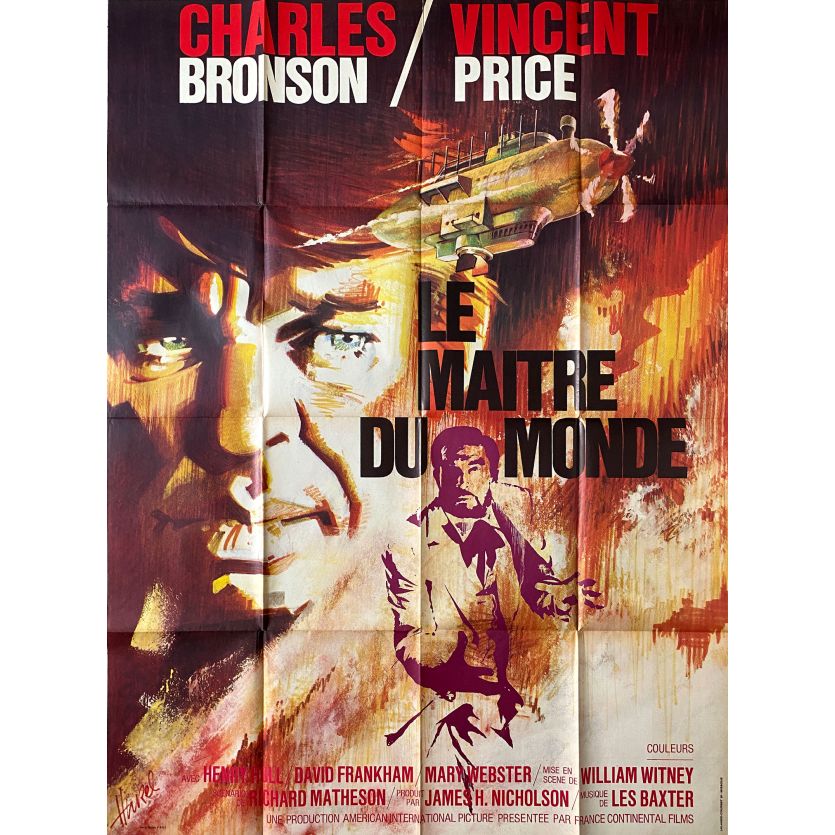 MASTER OF THE WORLD Movie Poster- 47x63 in. - 1961 - William Witney, Vincent Price, Charles Bronson
