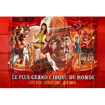 CIRCUS WORLD Movie Poster In 2 panels. - 94x63 in. - 1964 - Henry Hathaway, John Wayne, Rita Hayworth