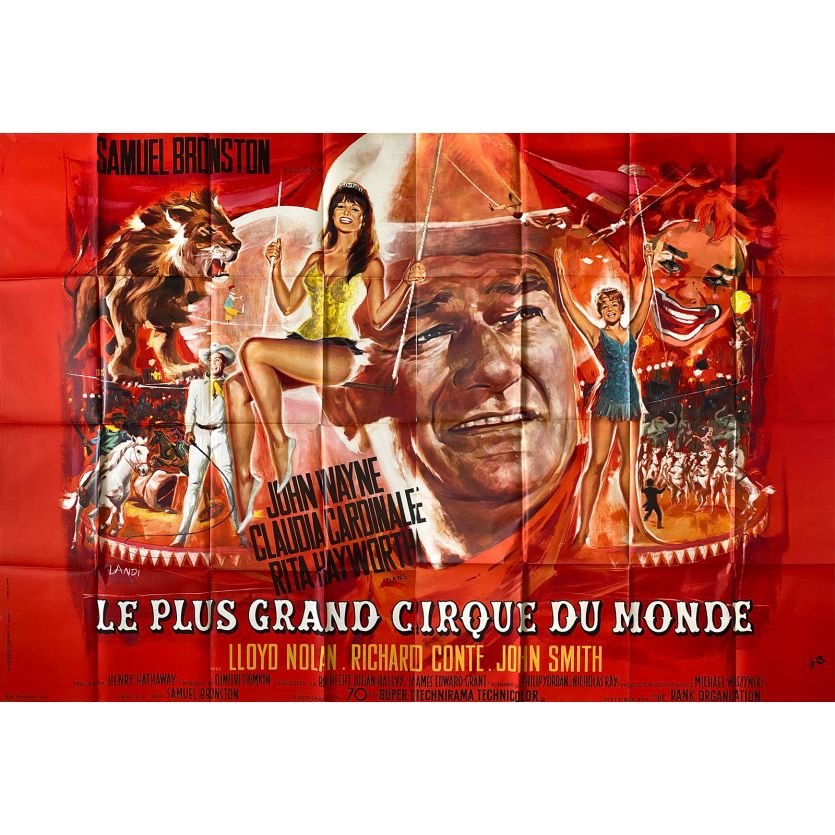 LE PLUS GRAND CIRQUE DU MONDE Affiche de film - 240x160 cm. - 1964 - John Wayne, Rita Hayworth, Henry Hathaway