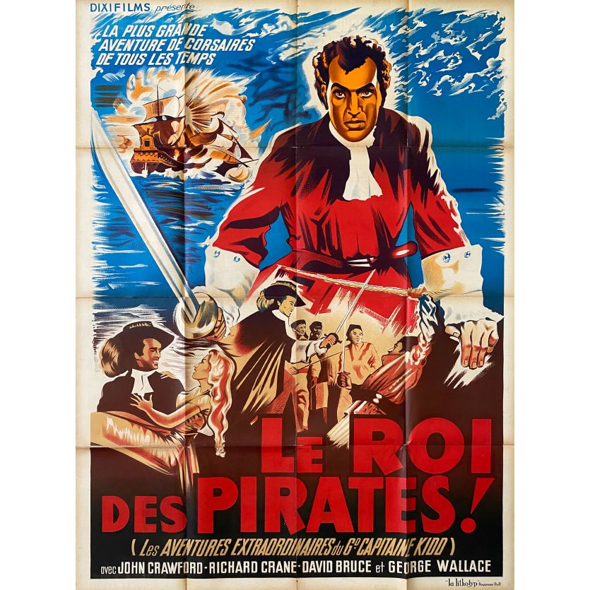 PRINCE OF PIRATES Movie Poster- 47x63 in. - 1953 - Sidney Salkow, John Derek