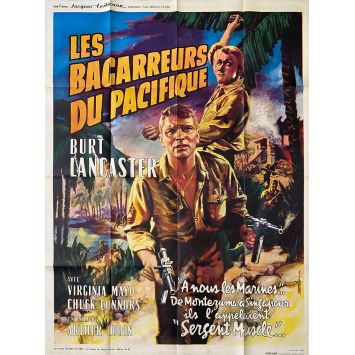 LES BAGARREURS DU PACIFIQUE Affiche de film- 120x160 cm. - 1953 - Burt Lancaster, Virginia Mayo, Arthur Lubin