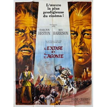 THE AGONY AND THE EXTASY Movie Poster- 47x63 in. - 1965 - Carol Reed, Charlton Heston