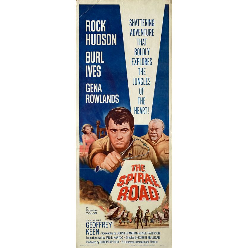THE SPIRAL ROAD Movie Poster- 14x36 in. - 1962 - Robert Mulligan, Rock Hudson