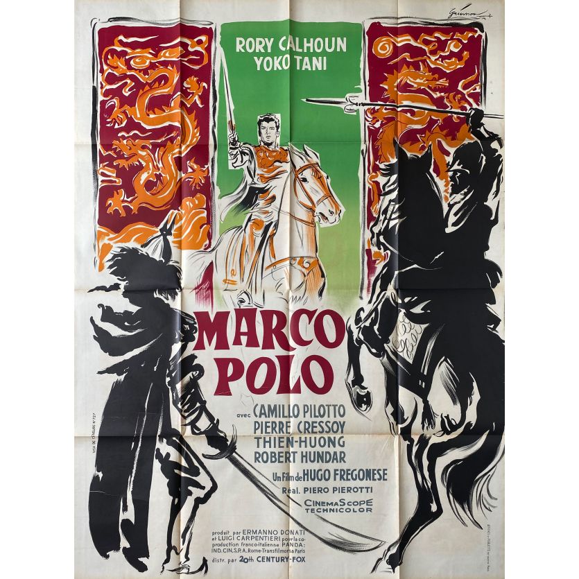 MARCO POLO Movie Poster- 47x63 in. - 1962 - Piero Pierotti, Rory Calhoun