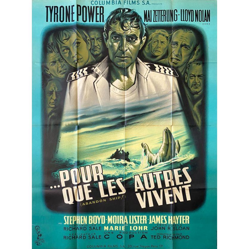 SEVEN DAYS FROM NOW Movie Poster- 47x63 in. - 1957 - Richard Sale, Tyrone Power