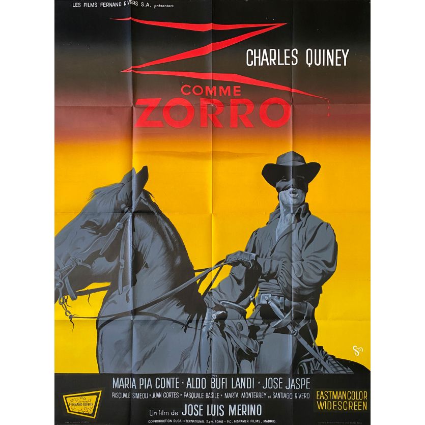 Z COMME ZORRO Affiche de film- 120x160 cm. - 1969 - Carlos Quiney, José Luis Merino