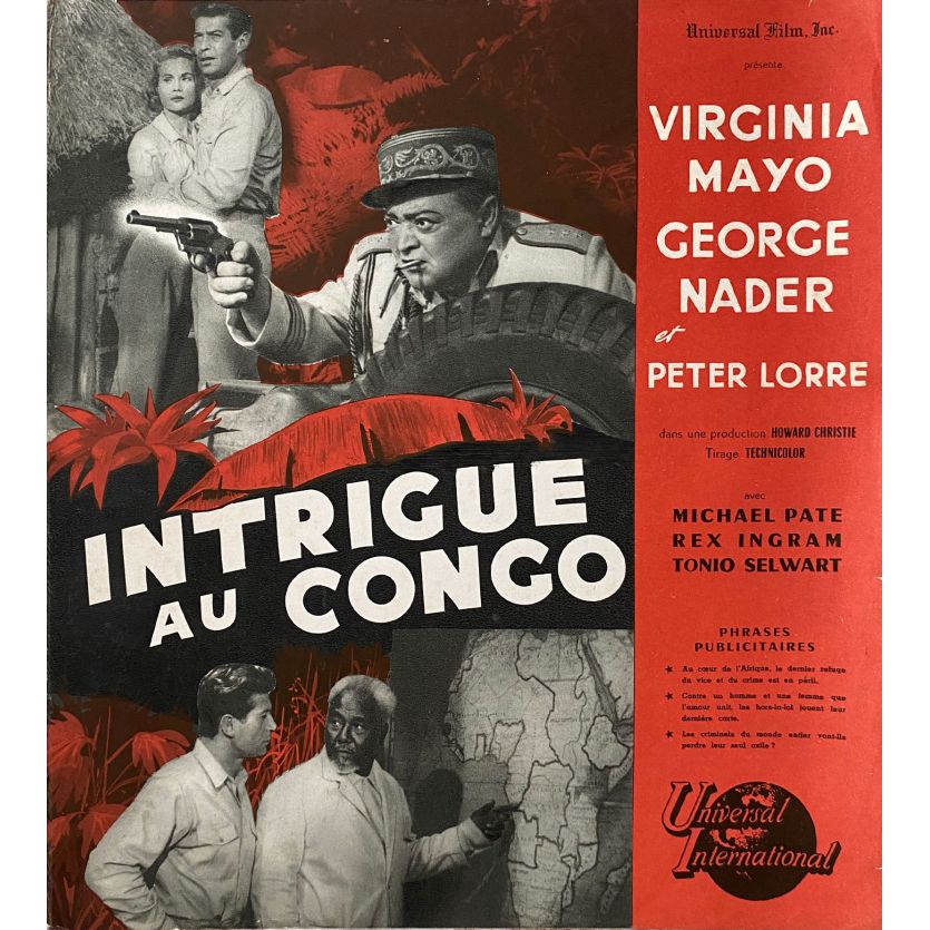 CONGO CROSSING Herald 4p - 10x12 in. - 1956 - Joseph Pevney, Virginia Mayo