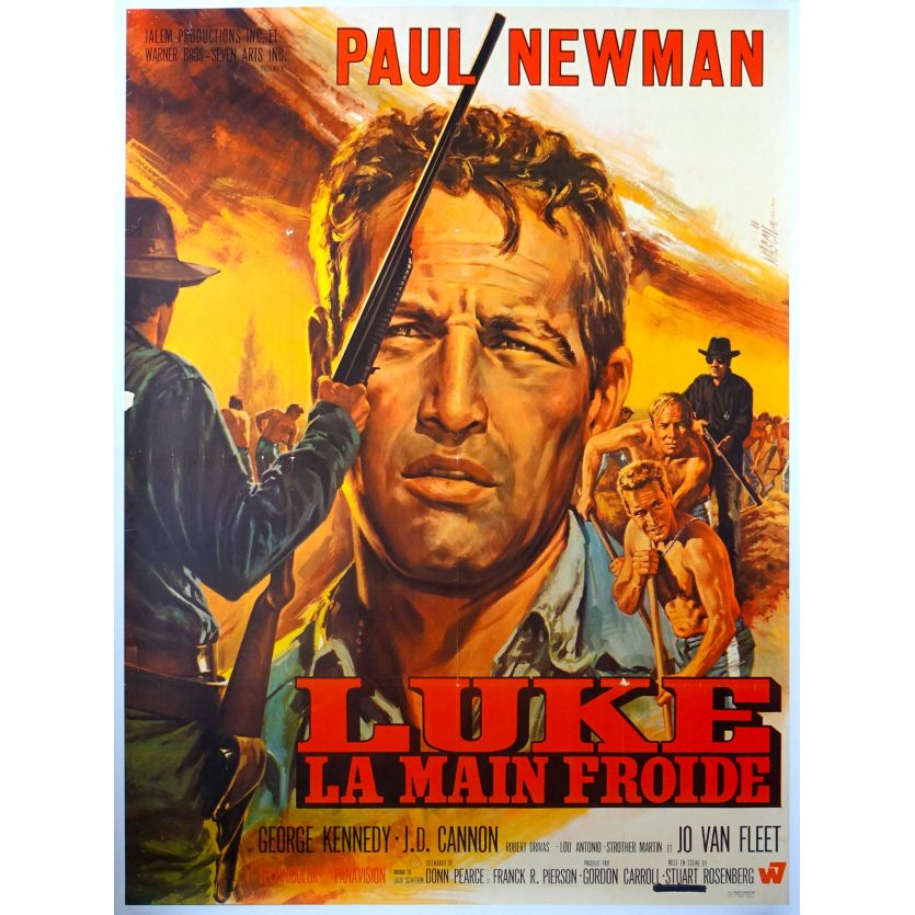 COOL HAND LUKE Original Linenbacked Movie Poster- 47x63 in. - 1967 - Stuart Rosenberg, Paul Newman
