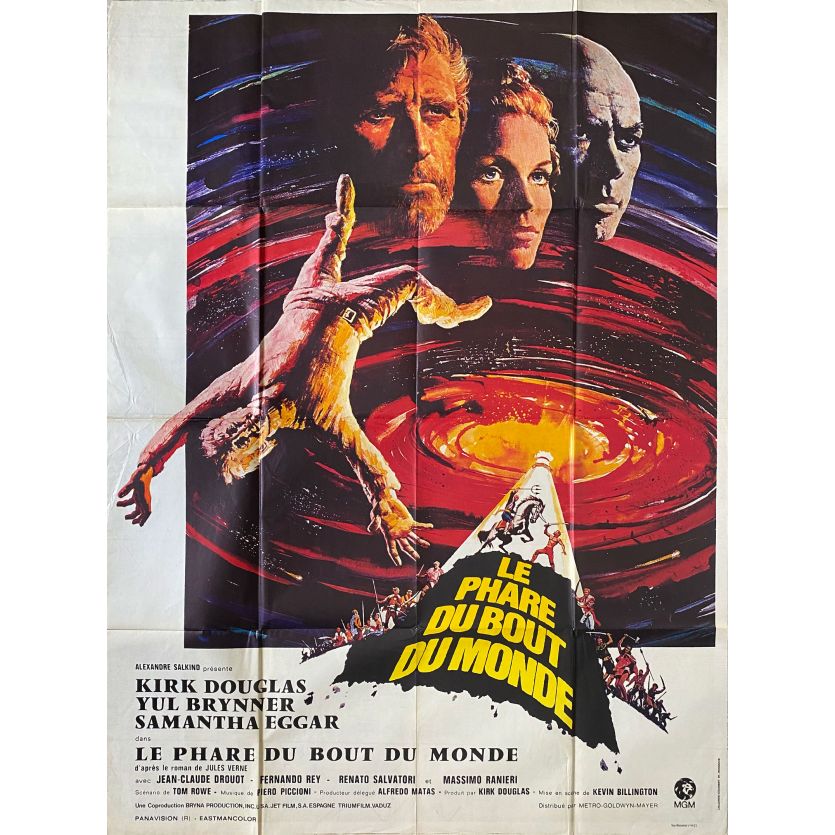 LE PHARE DU BOUT DU MONDE Affiche de film- 120x160 cm. - 1971 - Kirk Douglas, Yul Brynner, Jules Verne