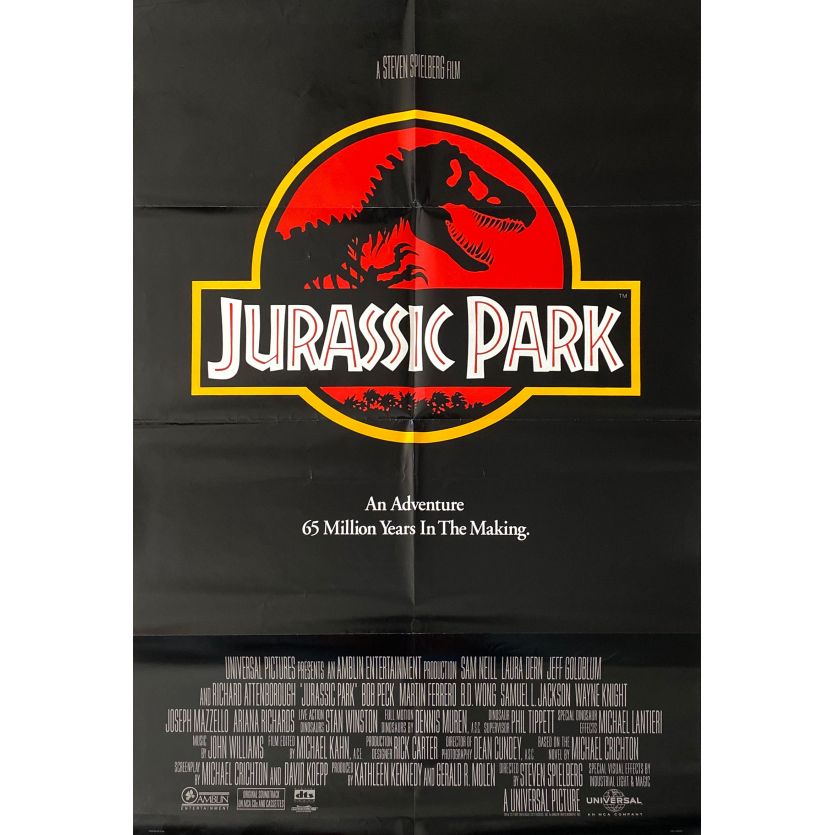 JURASSIC PARK Affiche de film- 69x104 cm. - 1993 - Sam Neil, Steven Spielberg