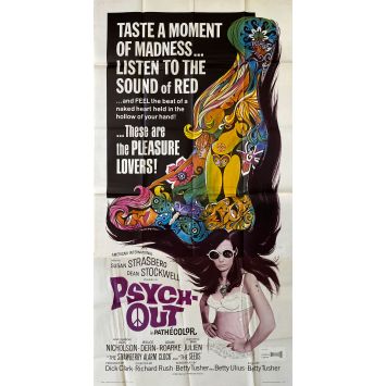 UN MONDE PSYCHEDELIQUE Affiche de film En 2 morceaux. - 104x206 cm. - 1968 - Susan Strasberg, Richard Rush UN MONDE PSYCHEDELIQUE Affiche de film En 2 morceaux. - 104x206 cm. - 1968 - Susan Strasberg, Richard Rush