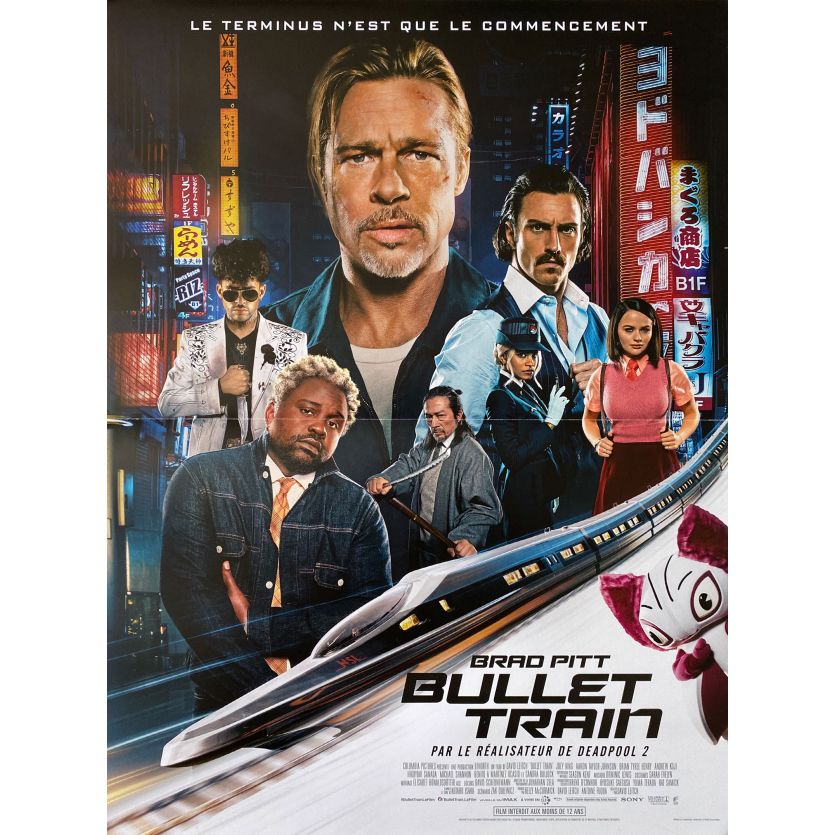 BULLET TRAIN Affiche de film Def - 40x54 cm. - 2022 - Brad Pitt, David Leitch