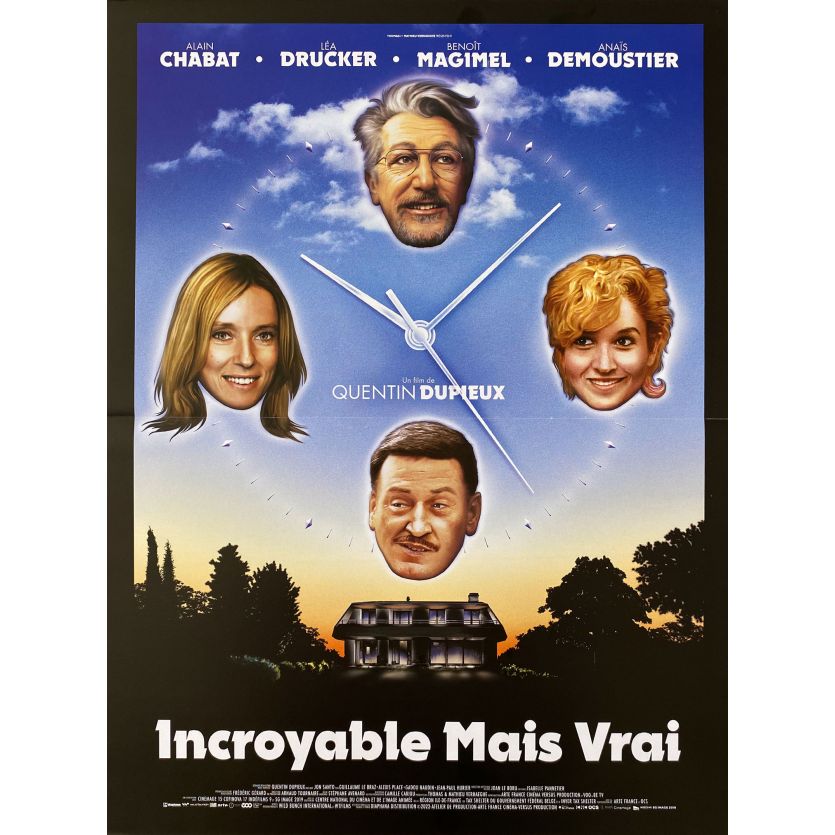 INCROYABLE MAIS VRAI Affiche de film Modele jour. - 40x54 cm. - 2022 - Alain Chabat, Quentin Dupieux