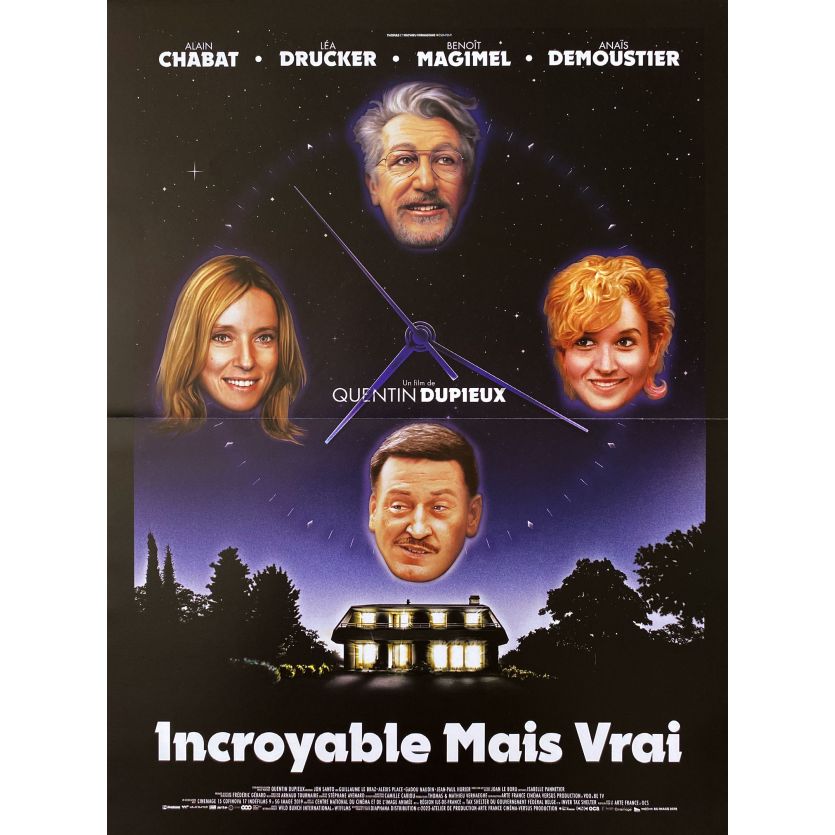 INCREDIBLE BUT TRUE Movie Poster Night style. - 15x21 in. - 2022 - Quentin Dupieux, Alain Chabat