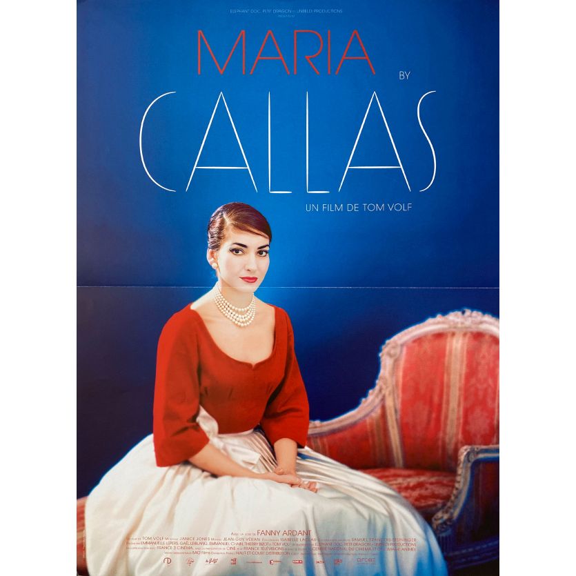 MARIA BY CALLAS Affiche de film- 40x54 cm. - 2017 - Fanny Ardant, Tom Volf